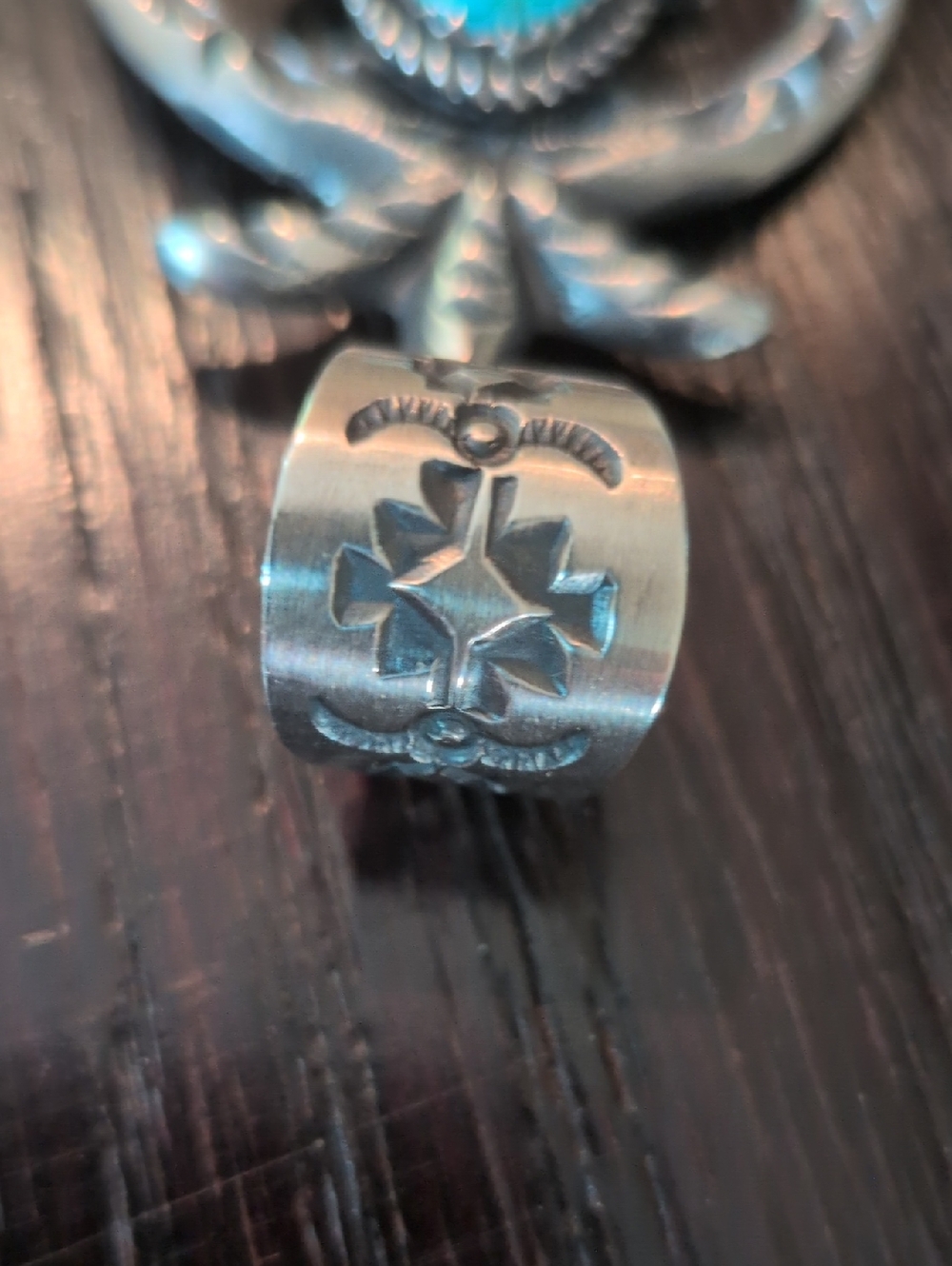 Billah Native American Naja Pendant Sterling Turquoise - Picture 5 of 8